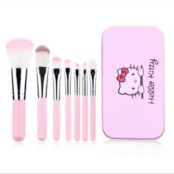 Hello Kitty Accessories - Sanrio Hello Kitty Tin and Mini travel brush set New